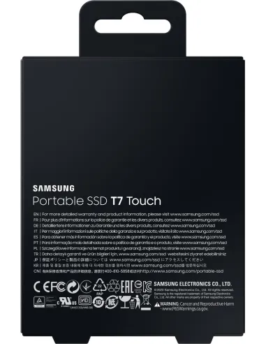 Samsung T7 Touch Disco Duro Externo SSD 1TB USB 3.2 Negro