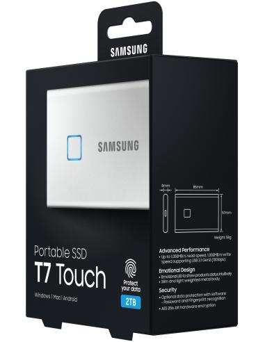 Samsung T7 Touch Disco Duro Externo SSD 2TB USB 3.2 Blanco