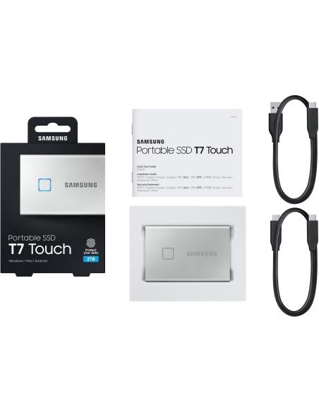Samsung T7 Touch Disco Duro Externo SSD 2TB USB 3.2 Blanco