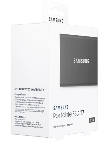 Samsung T7 Touch Disco Duro Externo SSD 2TB USB 3.2 Gris