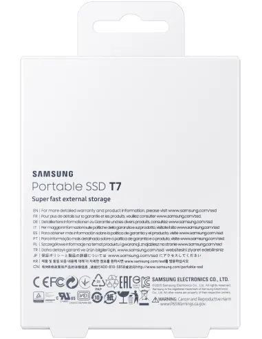 Samsung T7 Touch Disco Duro Externo SSD 500GB USB 3.2 Azul