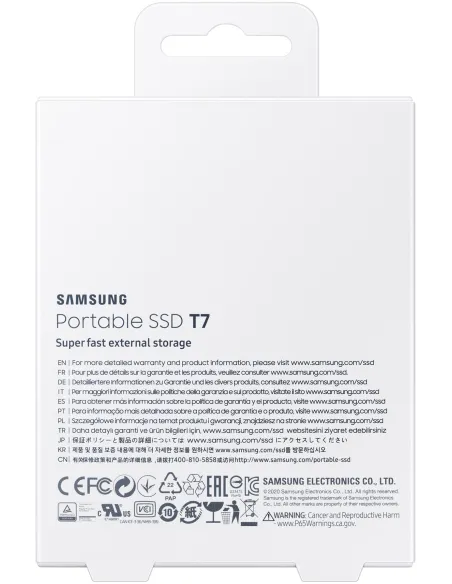 Samsung T7 Touch Disco Duro Externo SSD 500GB USB 3.2 Azul