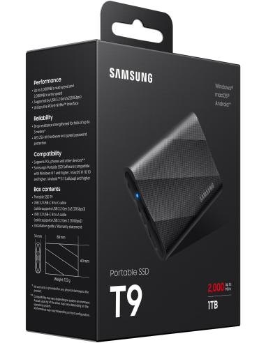 Samsung T9 MU-PG1T0B 1TB USB-C 3.2 Gen 2x2