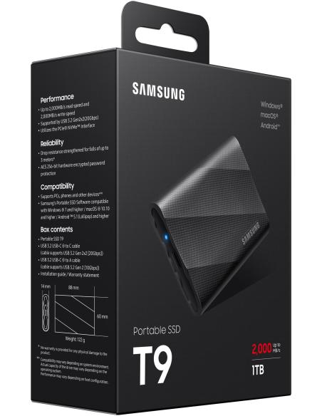 Samsung T9 MU-PG1T0B 1TB USB-C 3.2 Gen 2x2