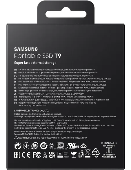 Samsung T9 MU-PG4T0B 4TB USB-C 3.2 Gen 2x2