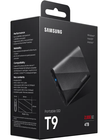 Samsung T9 MU-PG4T0B 4TB USB-C 3.2 Gen 2x2