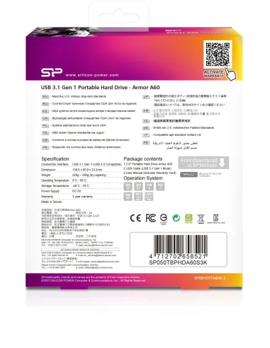 Silicon Power Armor A60 2.5" 5TB USB 3.1