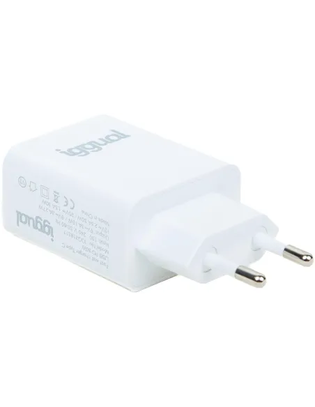 iggual IGG318317 Cargador Rápido de Pared USB PD Tipo C 30W