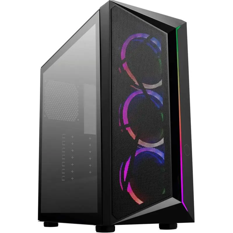 CoolerMaster CMP 510 Cristal Templado USB 3.2 Negra