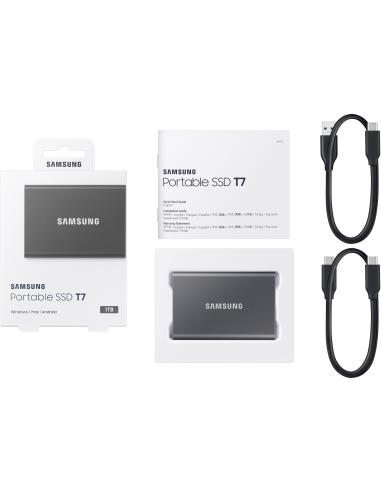 Samsung T7 SSD 1TB PCIe NVMe USB-C/USB 3.2 Gris
