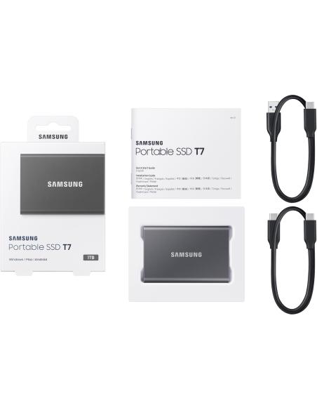Samsung T7 SSD 1TB PCIe NVMe USB-C/USB 3.2 Gris