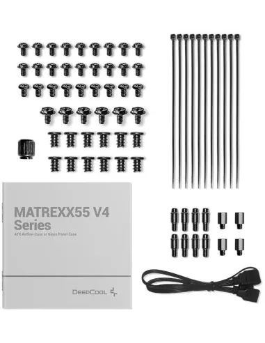 DeepCool Matrexx 55 V4 C Cristal Templado USB 3.2 Negra