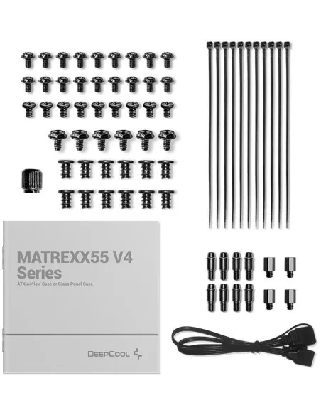 DeepCool Matrexx 55 V4 C Cristal Templado USB 3.2 Negra