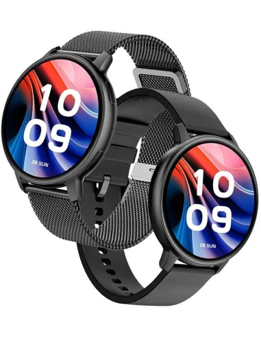 SPC Smartee Duo Classic 9652N Smartwatch AMOLED1.43" con Correa Metálica Negro