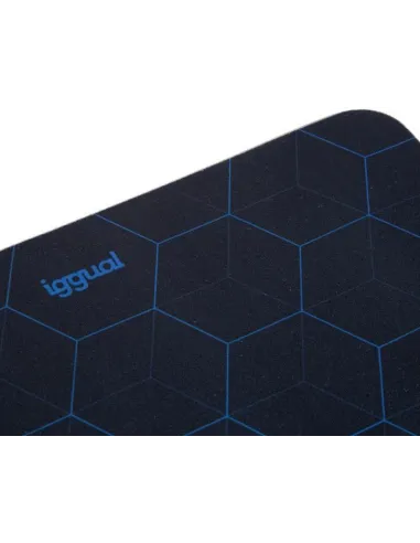 iggual Hexa 1 Alfombrilla de Ratón Negro, Azul