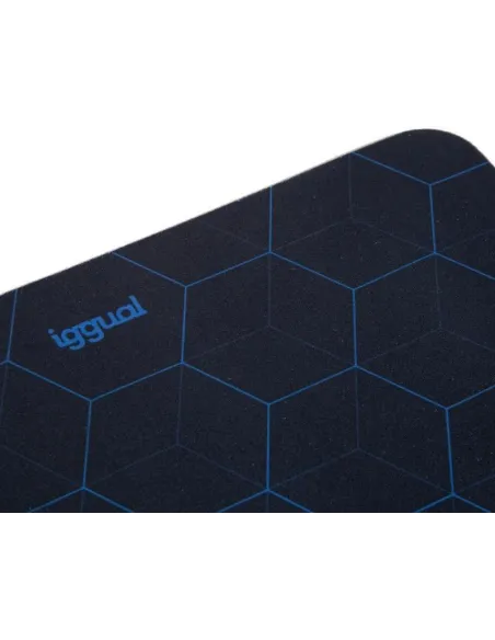 iggual Hexa 1 Alfombrilla de Ratón Negro, Azul