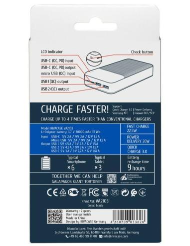 Rivacase VA2103 Powerbank 30000mAh 22,5W Negra
