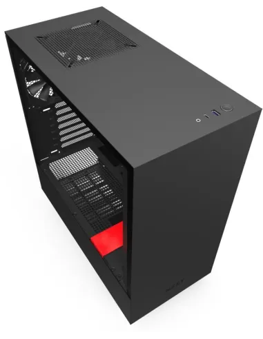 NZXT H510 Cristal Templado USB 3.1 Negro/Rojo Mate
