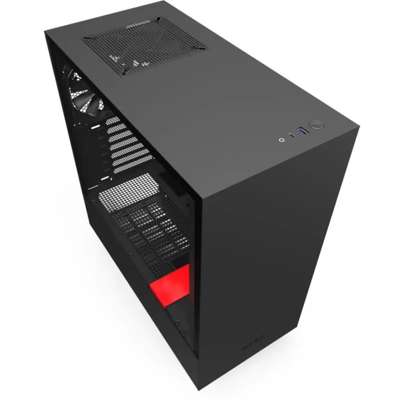 NZXT H510 Cristal Templado USB 3.1 Negro/Rojo Mate