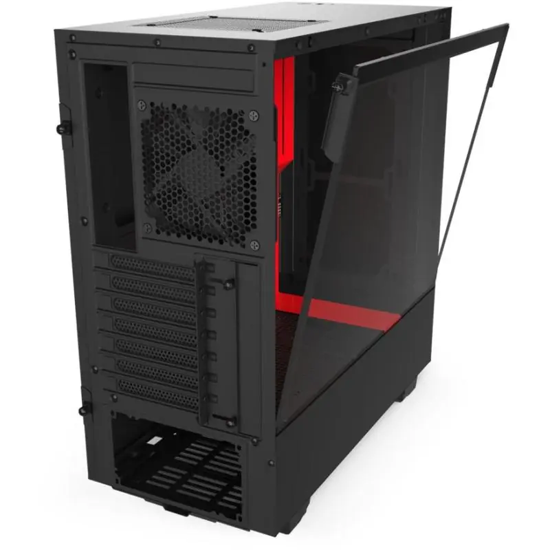 NZXT H510 Cristal Templado USB 3.1 Negro/Rojo Mate