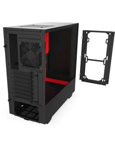 NZXT H510 Cristal Templado USB 3.1 Negro/Rojo Mate