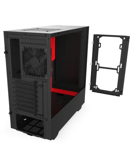 NZXT H510 Cristal Templado USB 3.1 Negro/Rojo Mate