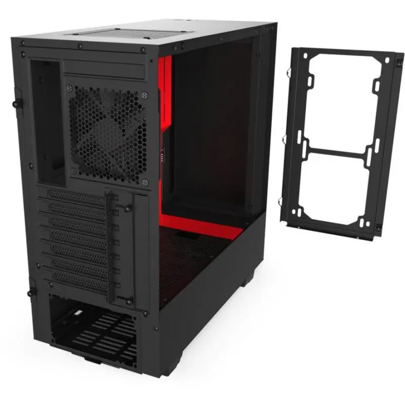 NZXT H510 Cristal Templado USB 3.1 Negro/Rojo Mate