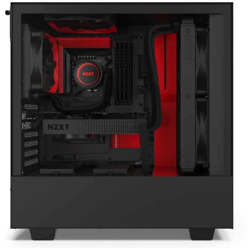 NZXT H510 Cristal Templado USB 3.1 Negro/Rojo Mate