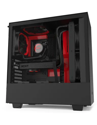 NZXT H510 Cristal Templado USB 3.1 Negro/Rojo Mate