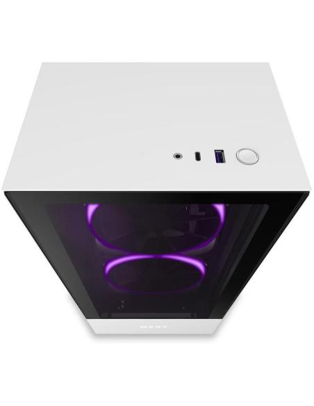 NZXT H510 Elite Cristal Templado USB 3.1 RGB Blanco Mate