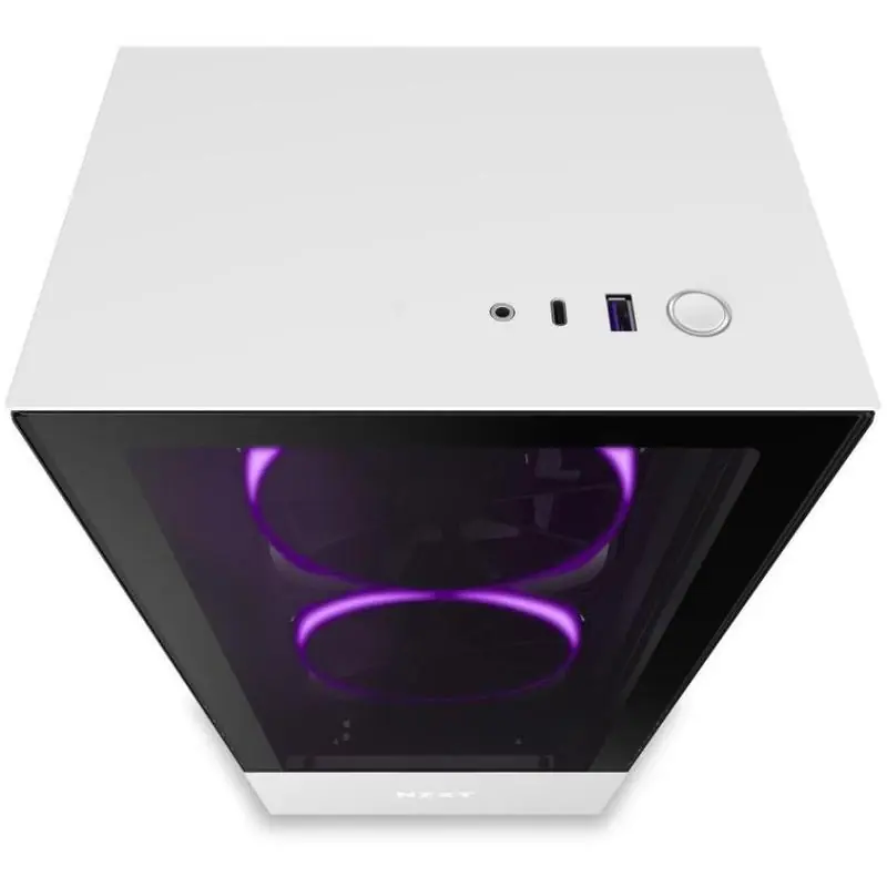 NZXT H510 Elite Cristal Templado USB 3.1 RGB Blanco Mate