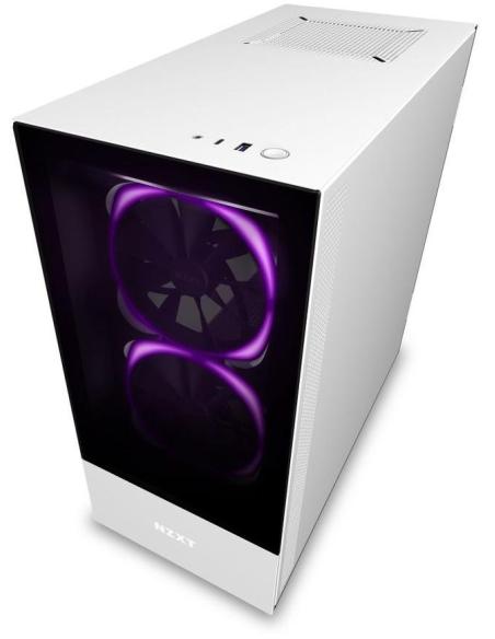 NZXT H510 Elite Cristal Templado USB 3.1 RGB Blanco Mate