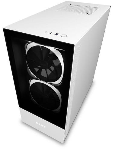 NZXT H510 Elite Cristal Templado USB 3.1 RGB Blanco Mate