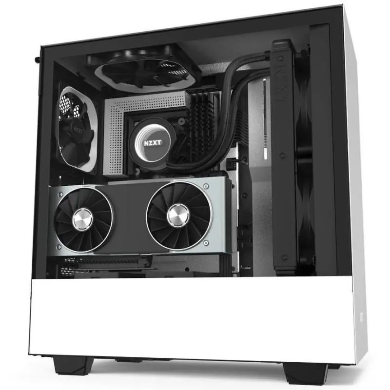 NZXT H510i Cristal Templado USB 3.1 RGB Blanco Mate