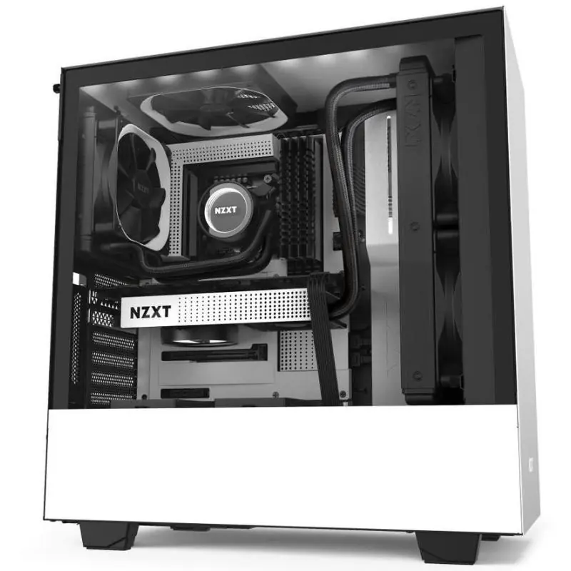 NZXT H510i Cristal Templado USB 3.1 RGB Blanco Mate