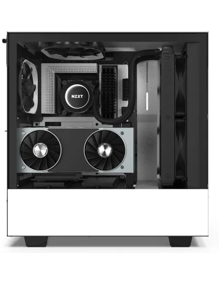 NZXT H510i Cristal Templado USB 3.1 RGB Blanco Mate
