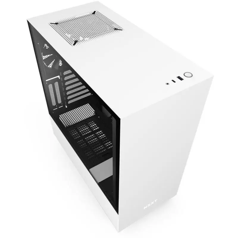 NZXT H510i Cristal Templado USB 3.1 RGB Blanco Mate