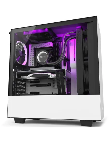 NZXT H510i Cristal Templado USB 3.1 RGB Blanco Mate