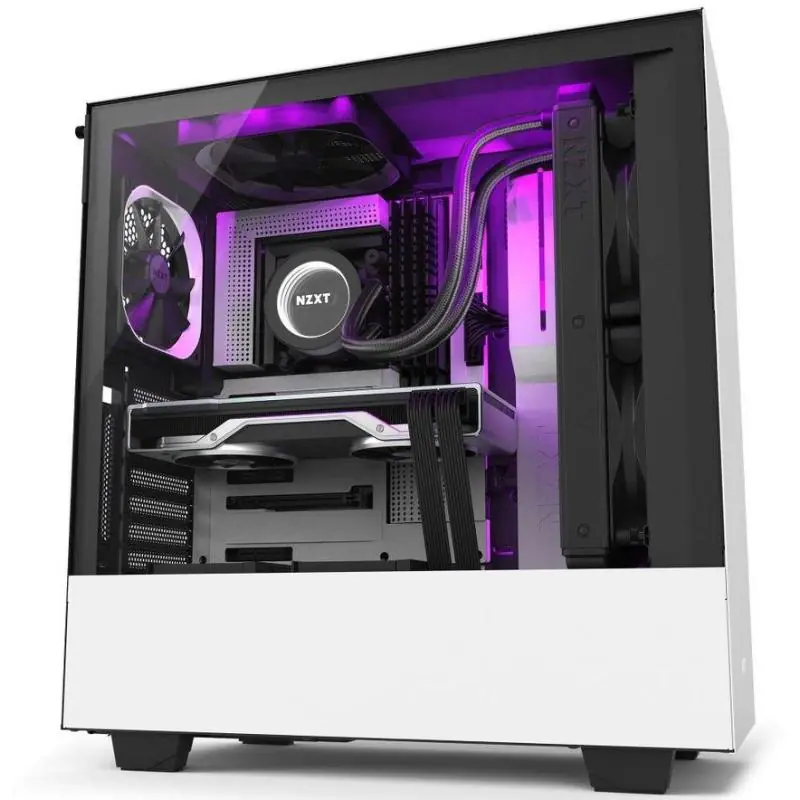 NZXT H510i Cristal Templado USB 3.1 RGB Blanco Mate