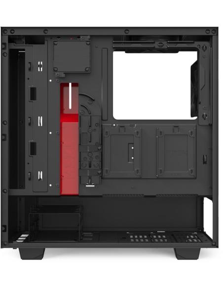 NZXT H510i Cristal Templado USB 3.1 RGB Negro/Rojo