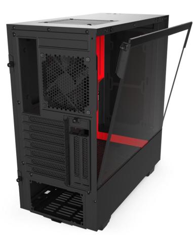 NZXT H510i Cristal Templado USB 3.1 RGB Negro/Rojo