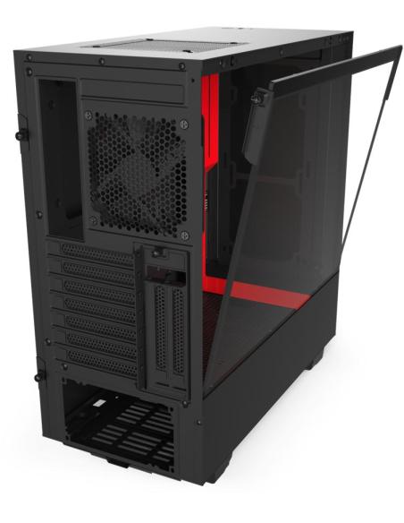 NZXT H510i Cristal Templado USB 3.1 RGB Negro/Rojo