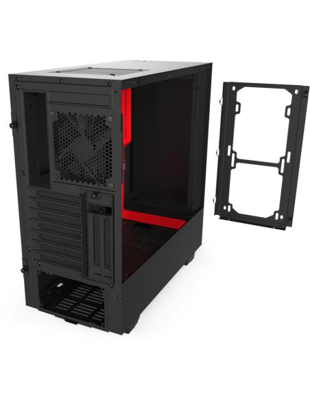 NZXT H510i Cristal Templado USB 3.1 RGB Negro/Rojo