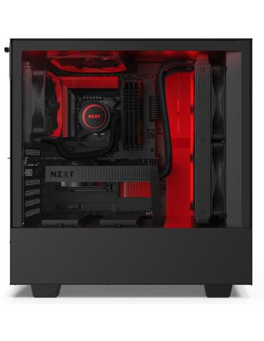 NZXT H510i Cristal Templado USB 3.1 RGB Negro/Rojo