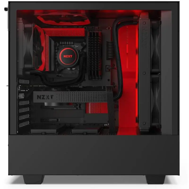 NZXT H510i Cristal Templado USB 3.1 RGB Negro/Rojo