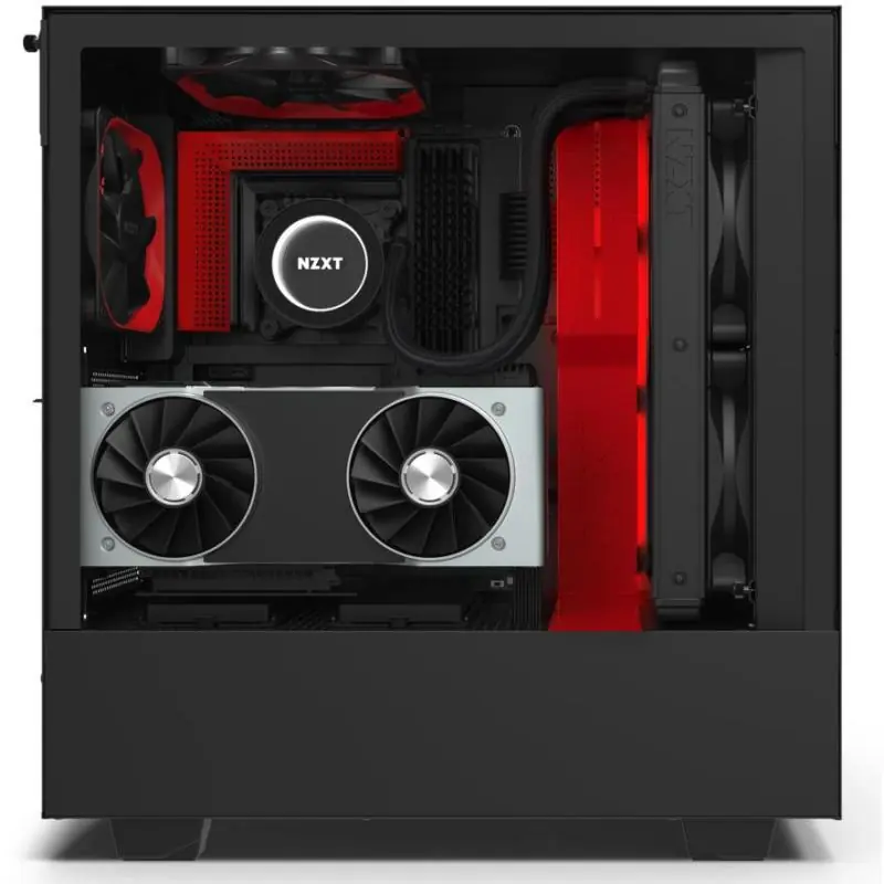 NZXT H510i Cristal Templado USB 3.1 RGB Negro/Rojo