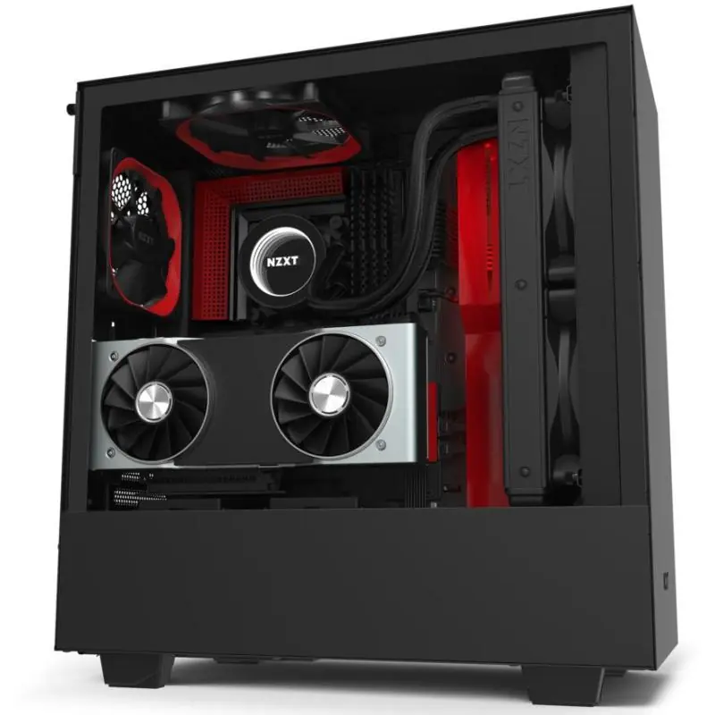 NZXT H510i Cristal Templado USB 3.1 RGB Negro/Rojo