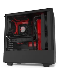 NZXT H510i Cristal Templado USB 3.1 RGB Negro/Rojo