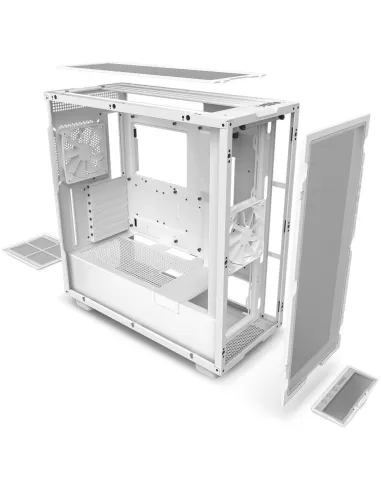 NZXT H7 Flow Cristal Templado USB 3.2 Blanca