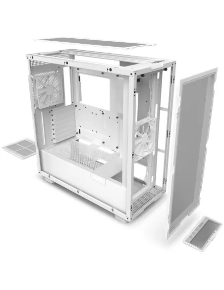 NZXT H7 Flow Cristal Templado USB 3.2 Blanca